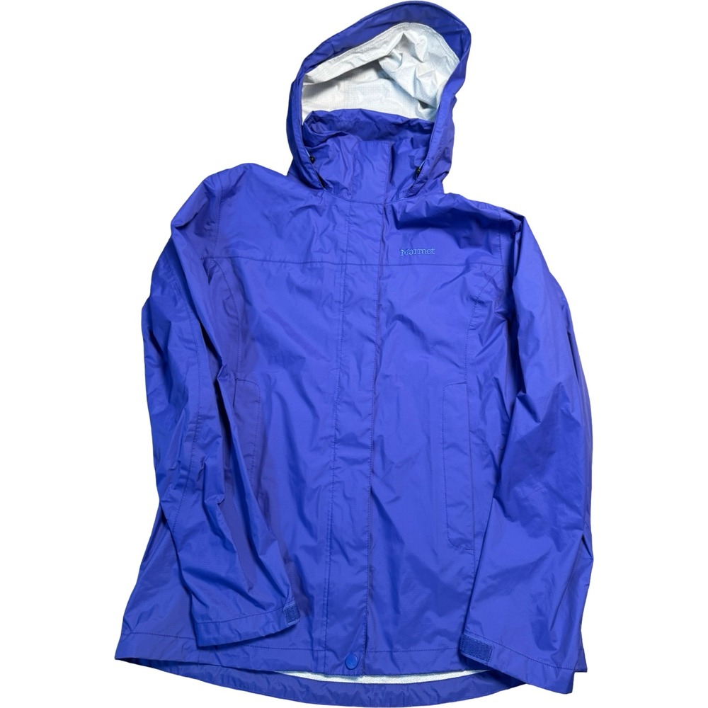 Marmot PreCip Rain Jacket Womens Medium Purple Good Waterproof Hooded Shell